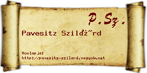 Pavesitz Szilárd névjegykártya